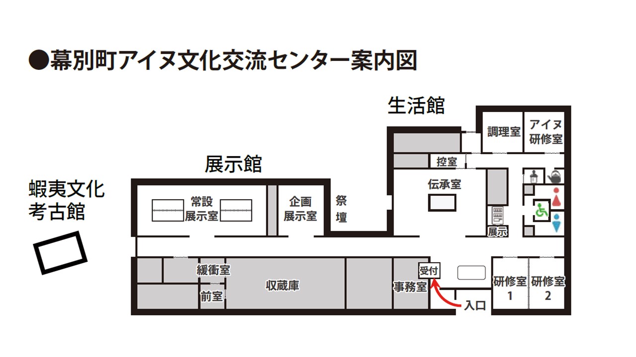 アイヌ文化交流センター案内図