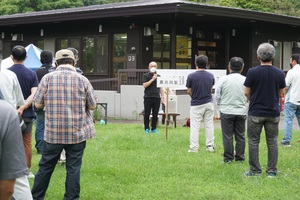 町長あいさつの様子