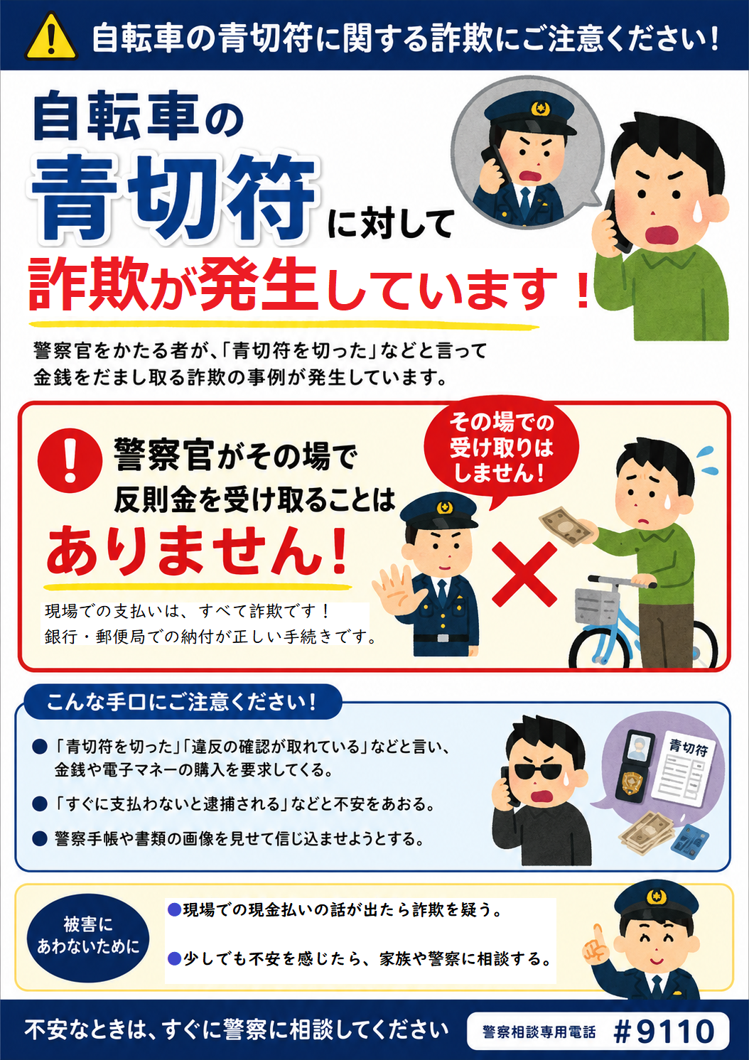 青切符制度を悪用した詐欺事件