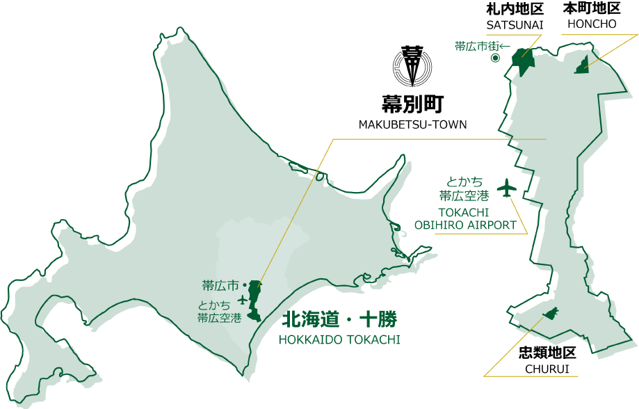 幕別町の地図