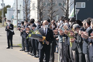 3期目の初登庁の様子