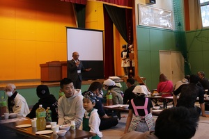 途別小学校「もちつき集会」の様子 その1