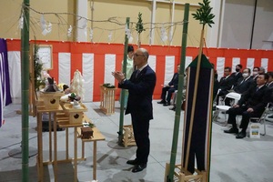 糠内加工用馬鈴しょ集出荷貯蔵施設の竣工式の様子 その1