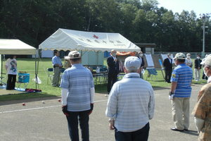 幕別町老人クラブ連合会会長杯ゲートボール大会の様子