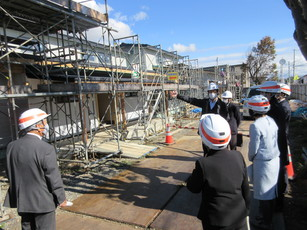建設中の札内青葉保育園（外観）　