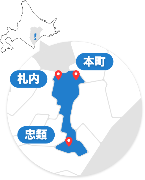 幕別町の各地区