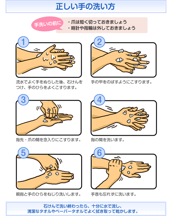 手洗いの仕方
