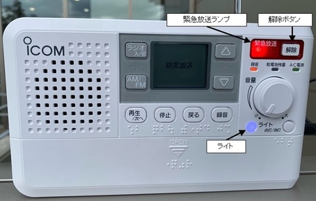 戸別受信機の操作方法